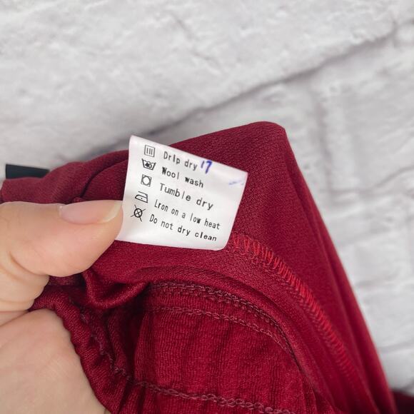 G3012 Joggers maroon/red and white with a drawstring size XL - Picture 6 of 10